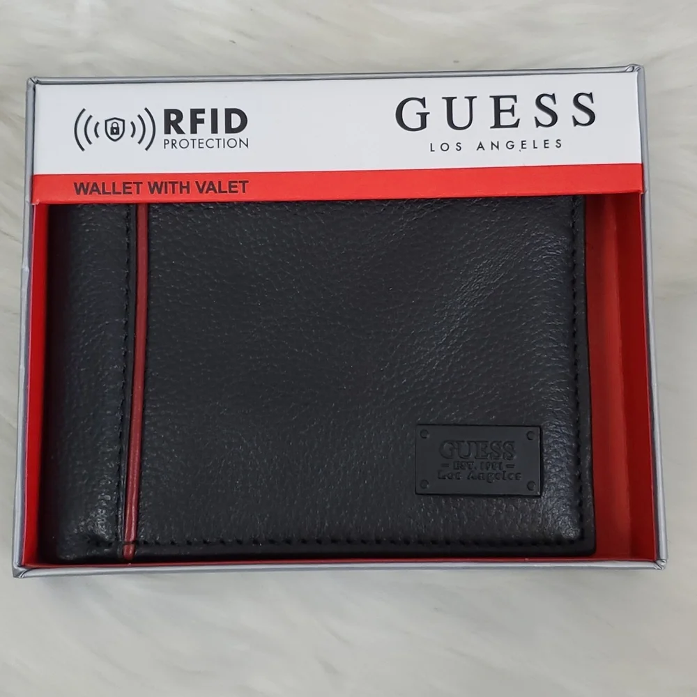 Guess Black Leather Men’s Wallet New Original Packaging